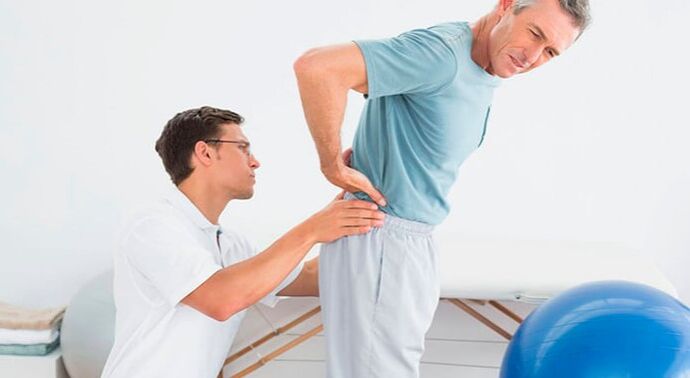 Symptome der Osteochondrose